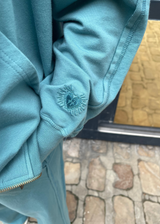ALBA Loungewear Zip-Up Sweatshirt Green/Blue - Cotton