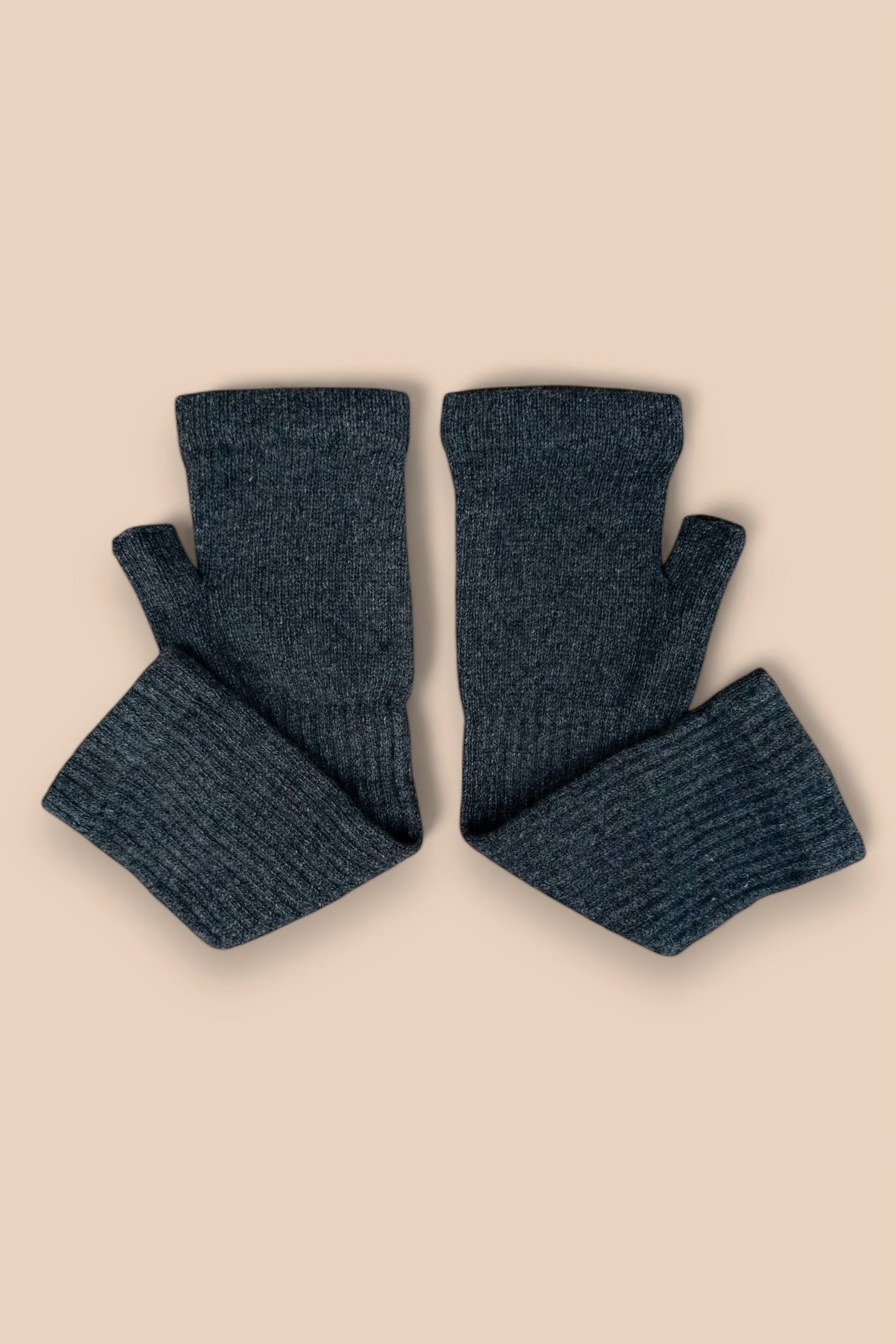 MITTENS Nina - grey - 100% cashmere