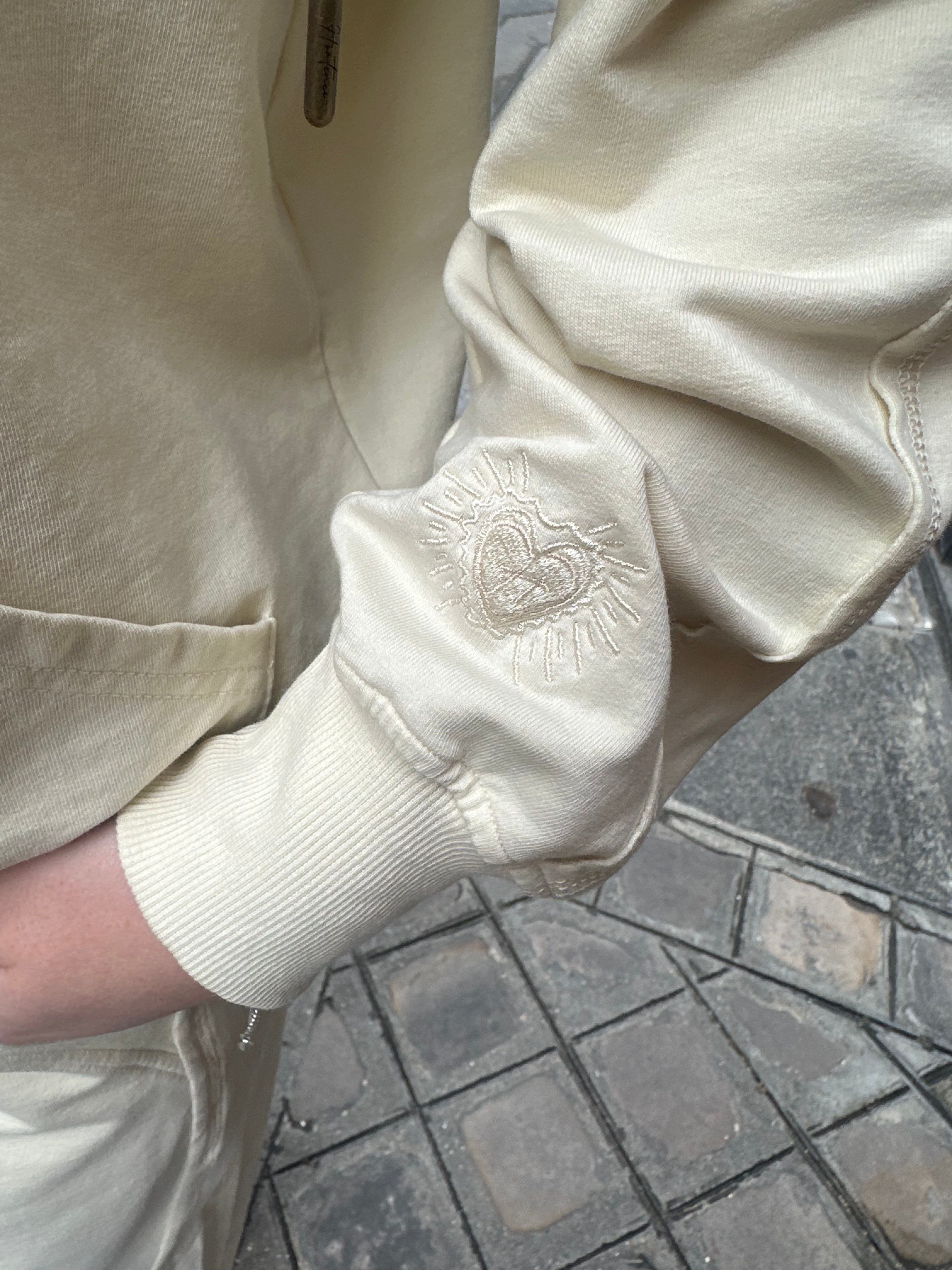 ALBA – Sweat zippé Loungewear Ivoire