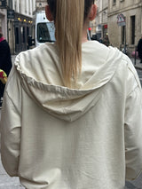 ALBA – Sweat zippé Loungewear Ivoire