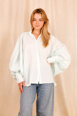 SATCHI shirt - white - 100% cotton voile