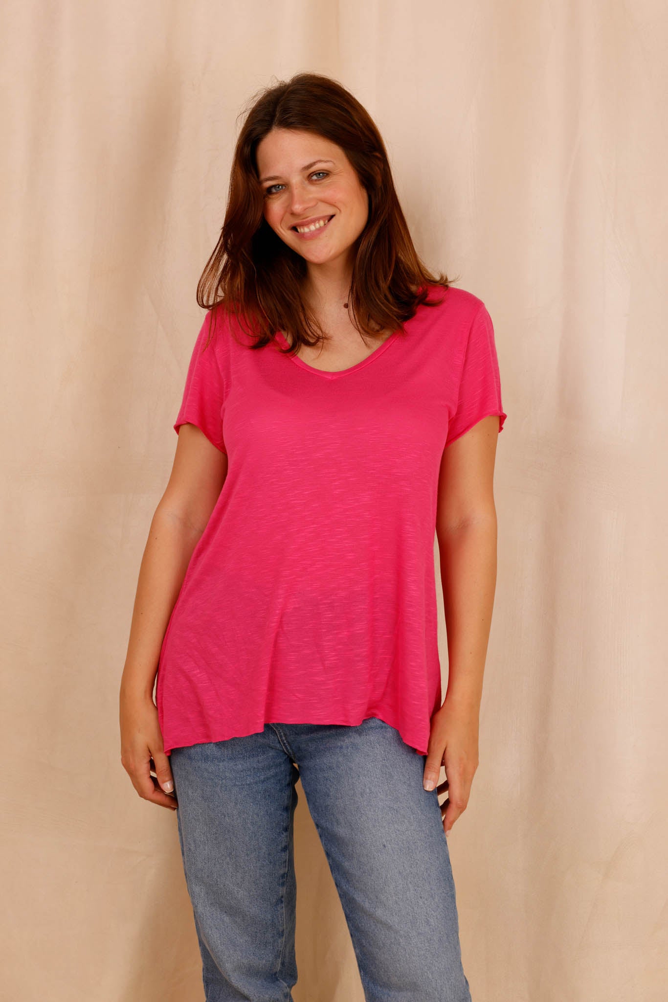 T-shirt MADISON fushia - col V