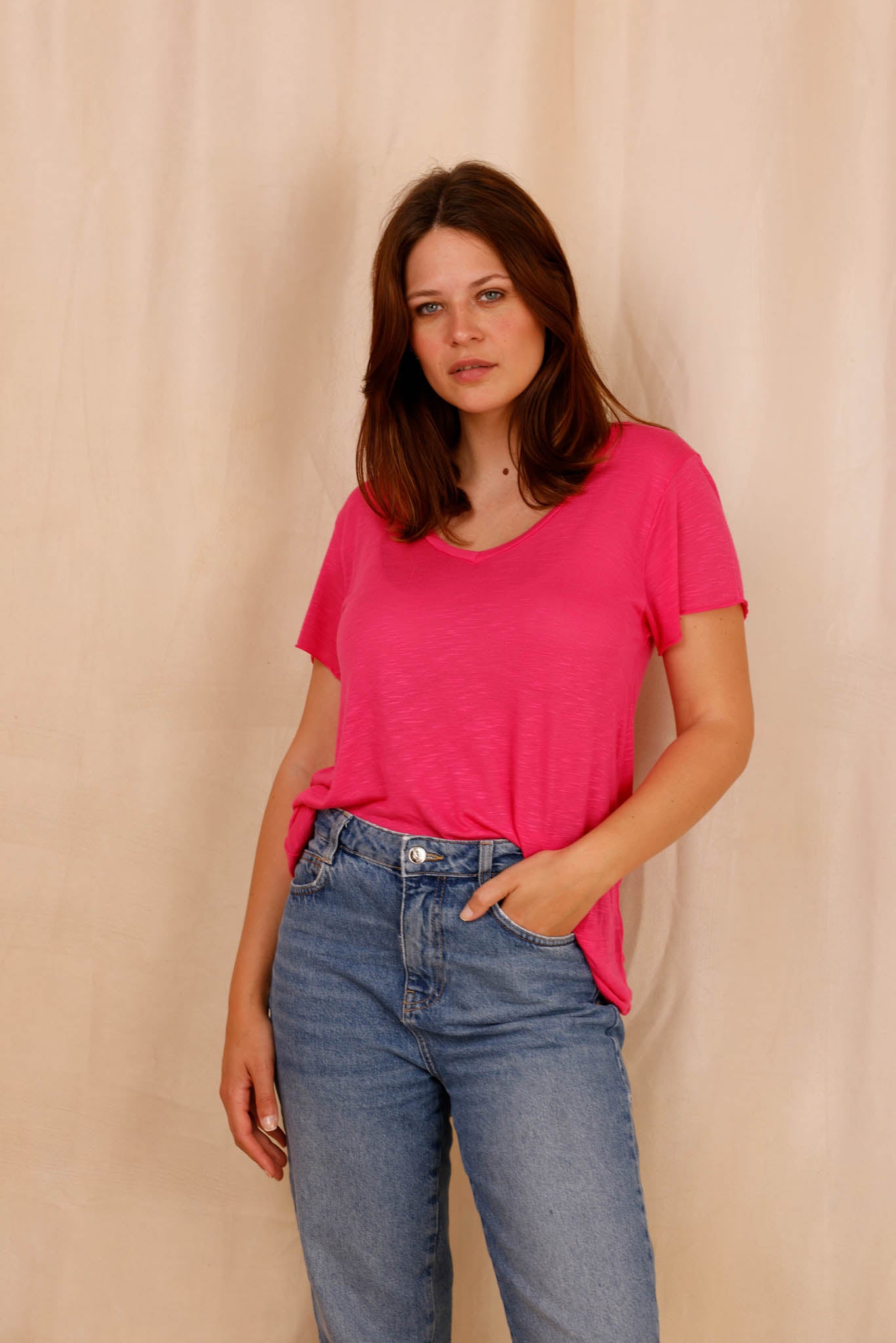 T-shirt MADISON fushia - col V