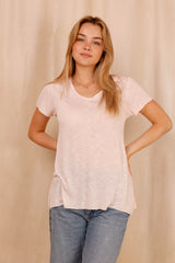 MADISON T-Shirt - Flamed viscose & cotton - White