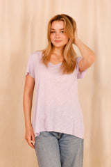 T-shirt MADISON parme - col V