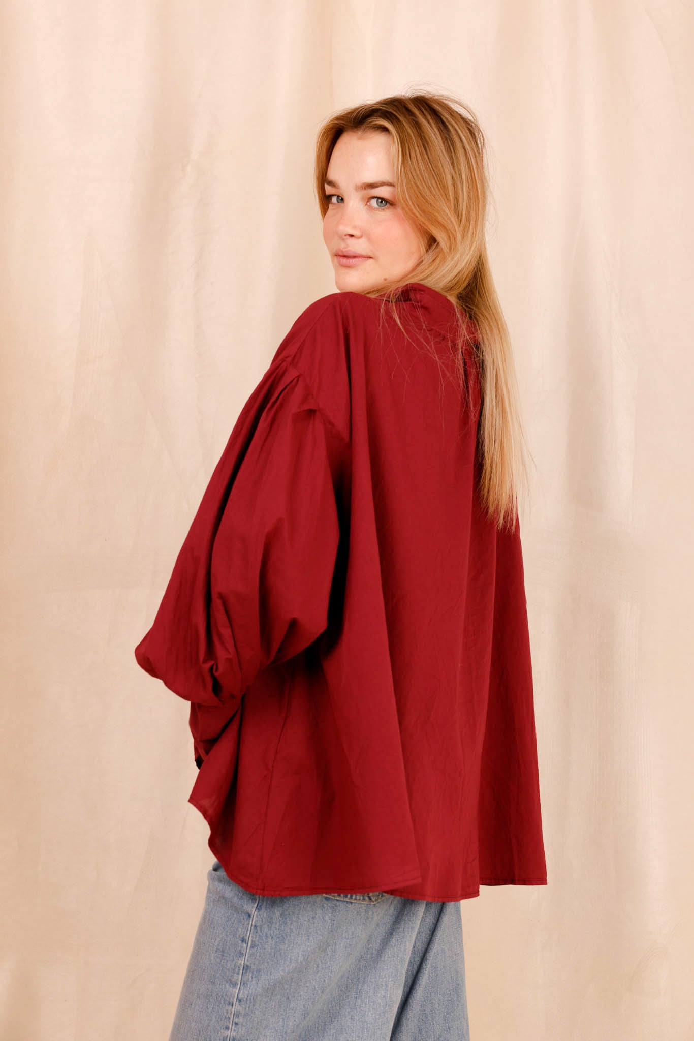 Chemise VAHINA - bordeaux - 100% voile de coton