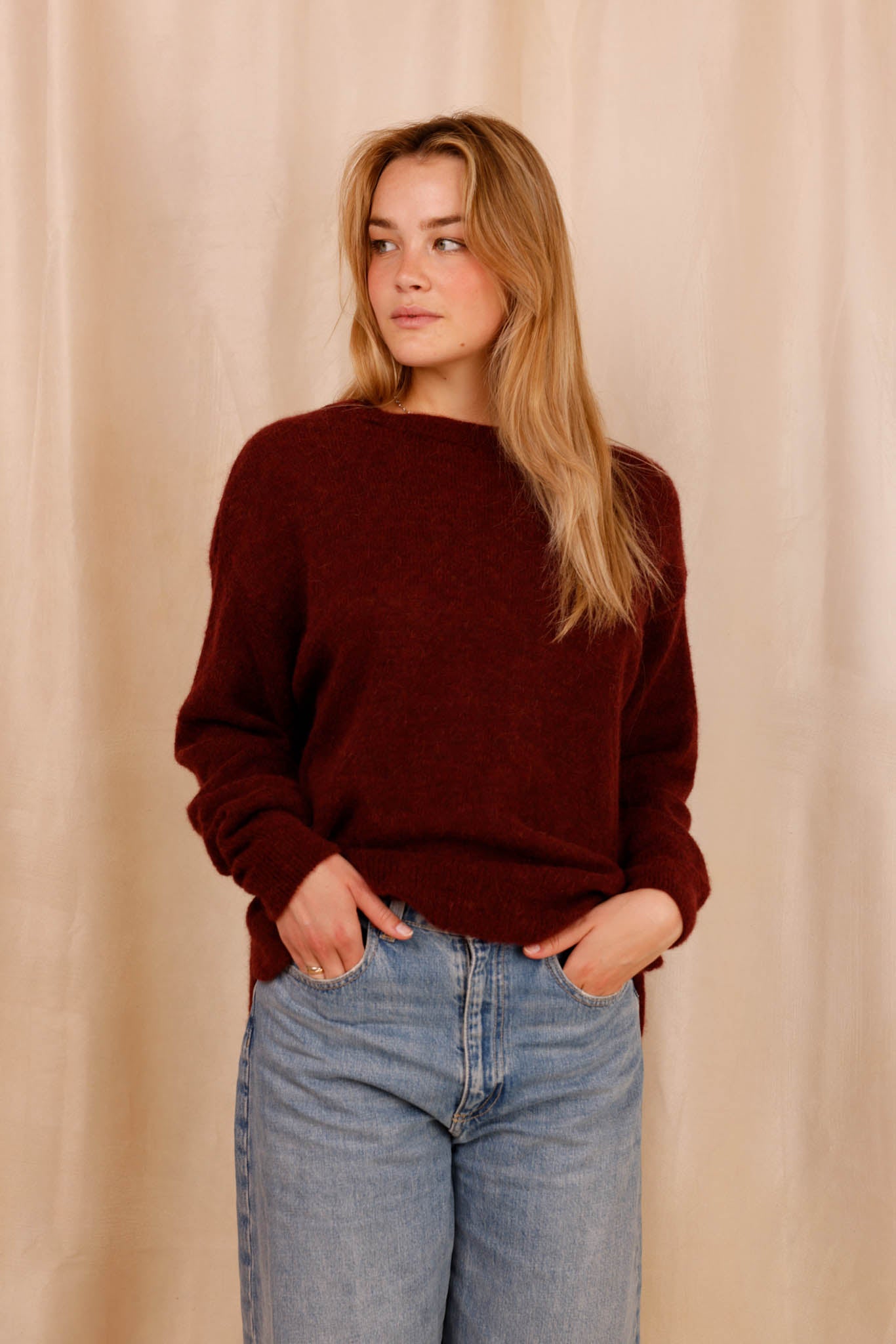 ALBA sweater - Baby Alpaca & virgin wool - Blue