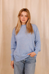 Pull ALBA bleu - Baby Alpaga & laine vierge