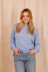 Pull ALBA bleu - Baby Alpaga & laine vierge