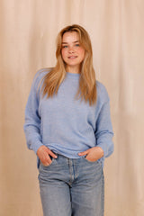 Pull ALBA bleu - Baby Alpaga & laine vierge