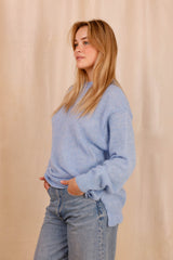 Pull ALBA bleu - Baby Alpaga & laine vierge