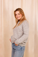 VICTORIA sweater - Baby Alpaca & virgin wool - Gray