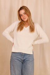 MARIE sweater - Baby Alpaca & virgin wool - Ivory