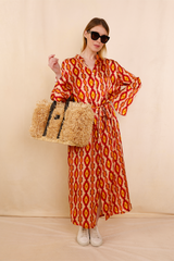 Robe - Kimono MONA été indien - 100 % Soie