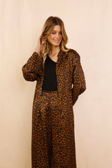 Robe - Kimono MONA léopard - 100 % Soie