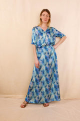 Mathéa Blue Mermaid skirt - 100% silk