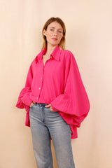 SATCHI shirt - pink - 100% cotton voile