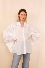 SATCHI shirt - white - 100% cotton voile