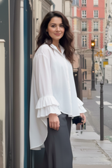 Chemise STELLA - blanche - 100 % Voile de coton 🆕