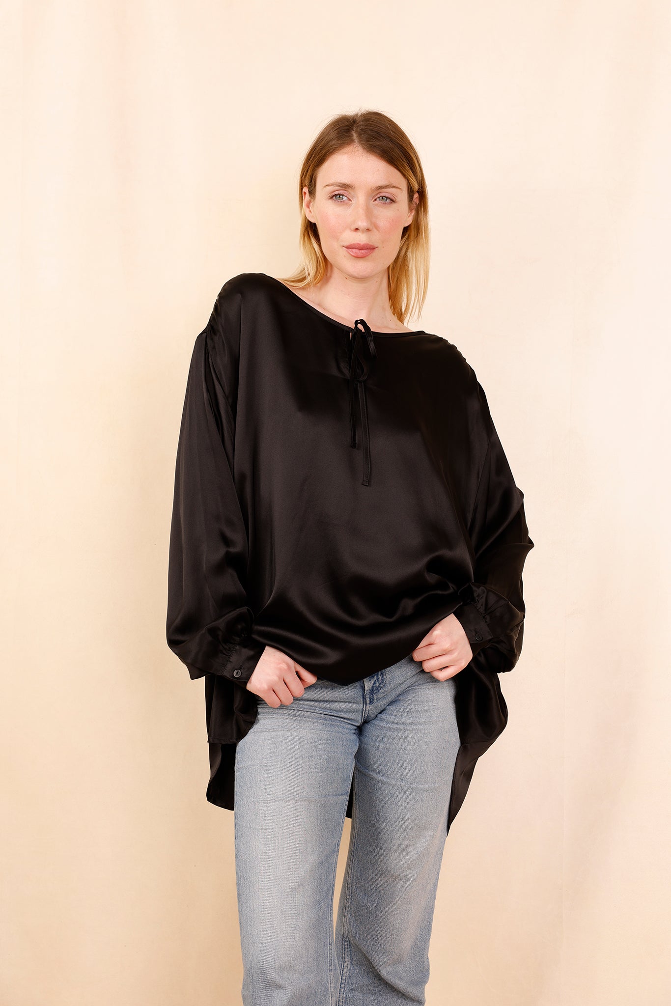 Blouse CALVI noir - HORTENCE