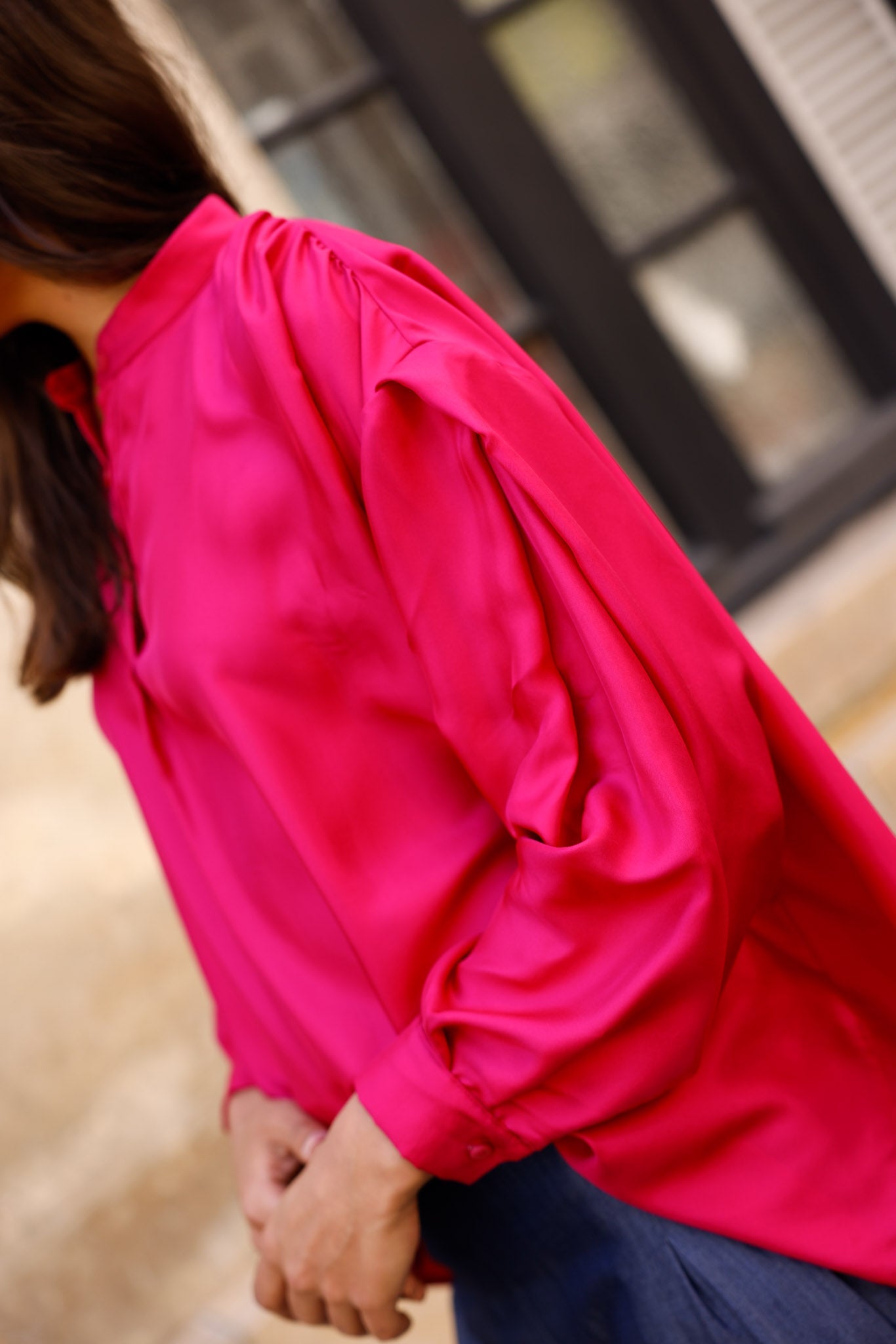 Blouse CLYDE - Fuchsia - 100% Soie - HORTENCE