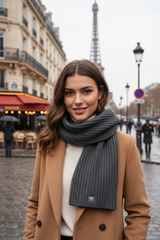 BONNIE scarf - grey - 100% cashmere