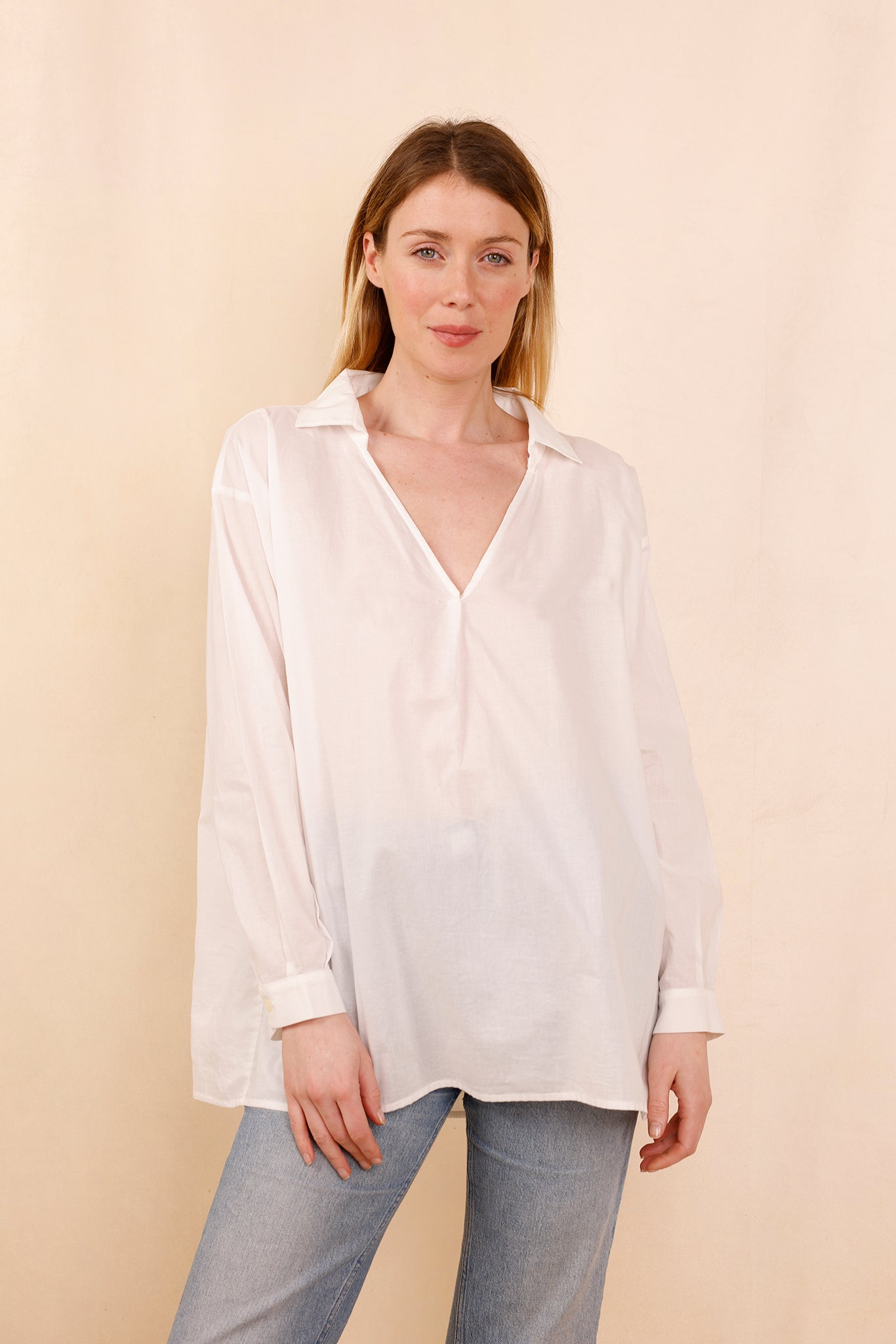 Chemise ASANA blanc - 100% Voile De Coton - HORTENCE