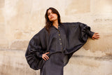 Chemise Satchi - 100% Grey Tencel - HORTENCE