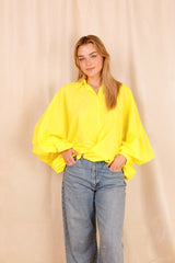 Chemise SATCHI - jaune - 100 % Voile de coton - HORTENCE