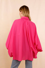 Chemise SATCHI - rose - 100 % Voile de coton - HORTENCE