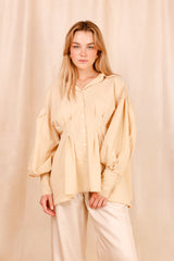 Chemise VAHINA - amande - 100% voile de coton - HORTENCE