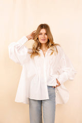 Chemise VAHINA - blanc - 100% voile de coton - HORTENCE