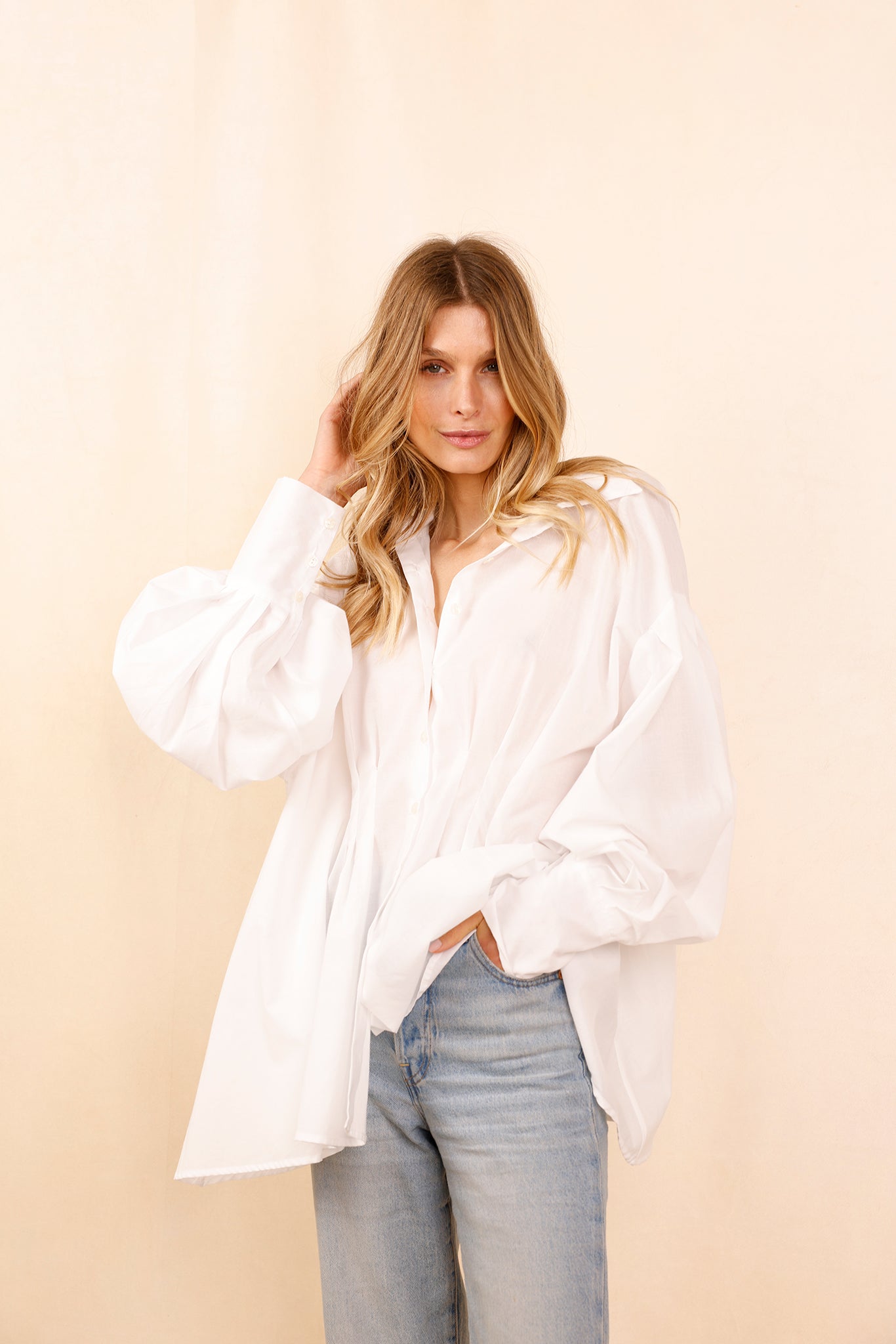 Chemise VAHINA - blanc - 100% voile de coton - HORTENCE