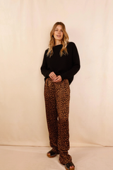 Pantalon ANGE Léopard - Soie