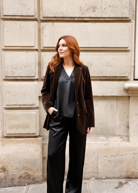 Blazer TOKYO Chocolat - Velour