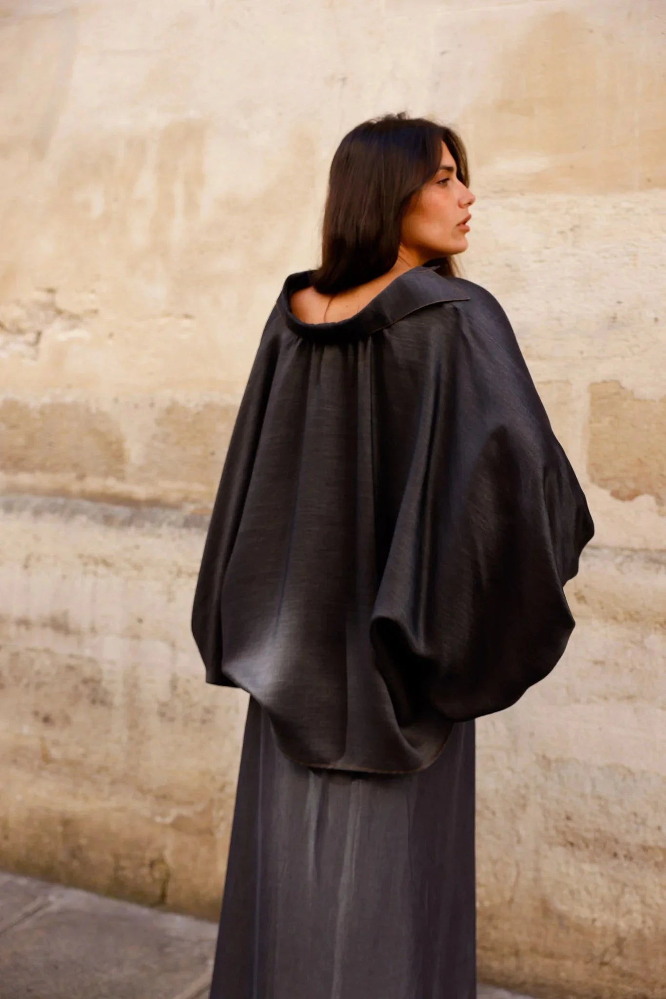 Chemise Satchi - 100% Grey Tencel - HORTENCE