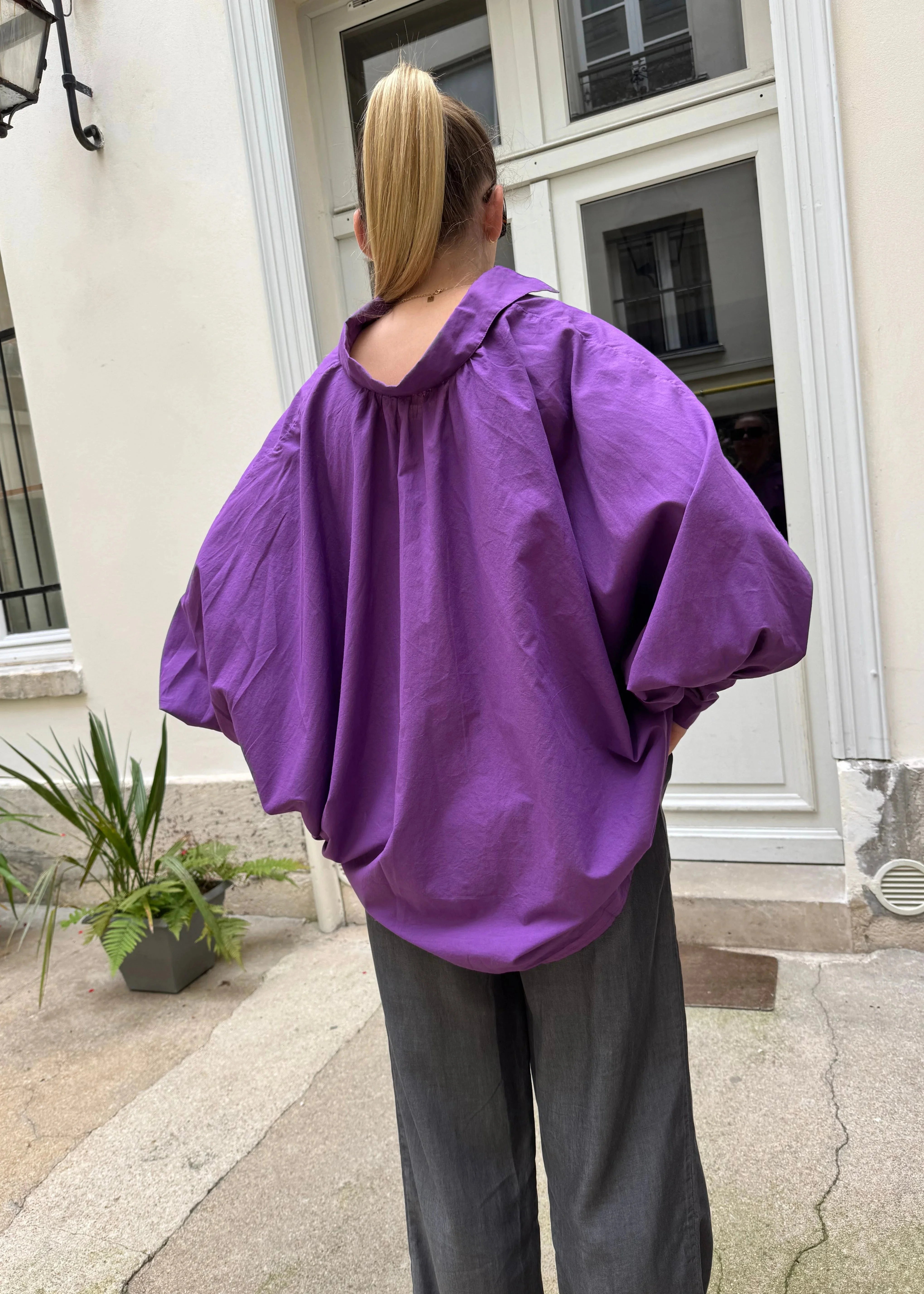 Chemise SATCHI Purple - Voile de coton