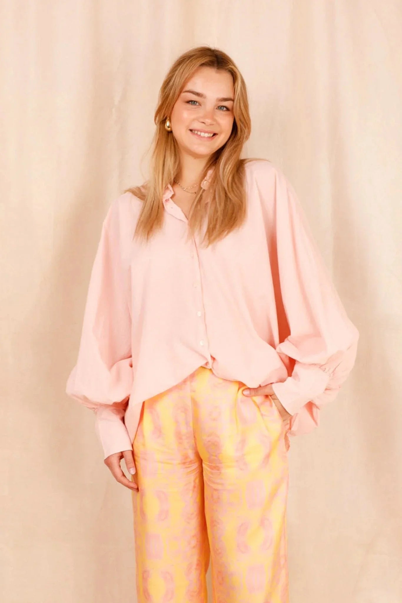 Chemise SATCHI - rose quartz - 100 % Voile de coton - HORTENCE
