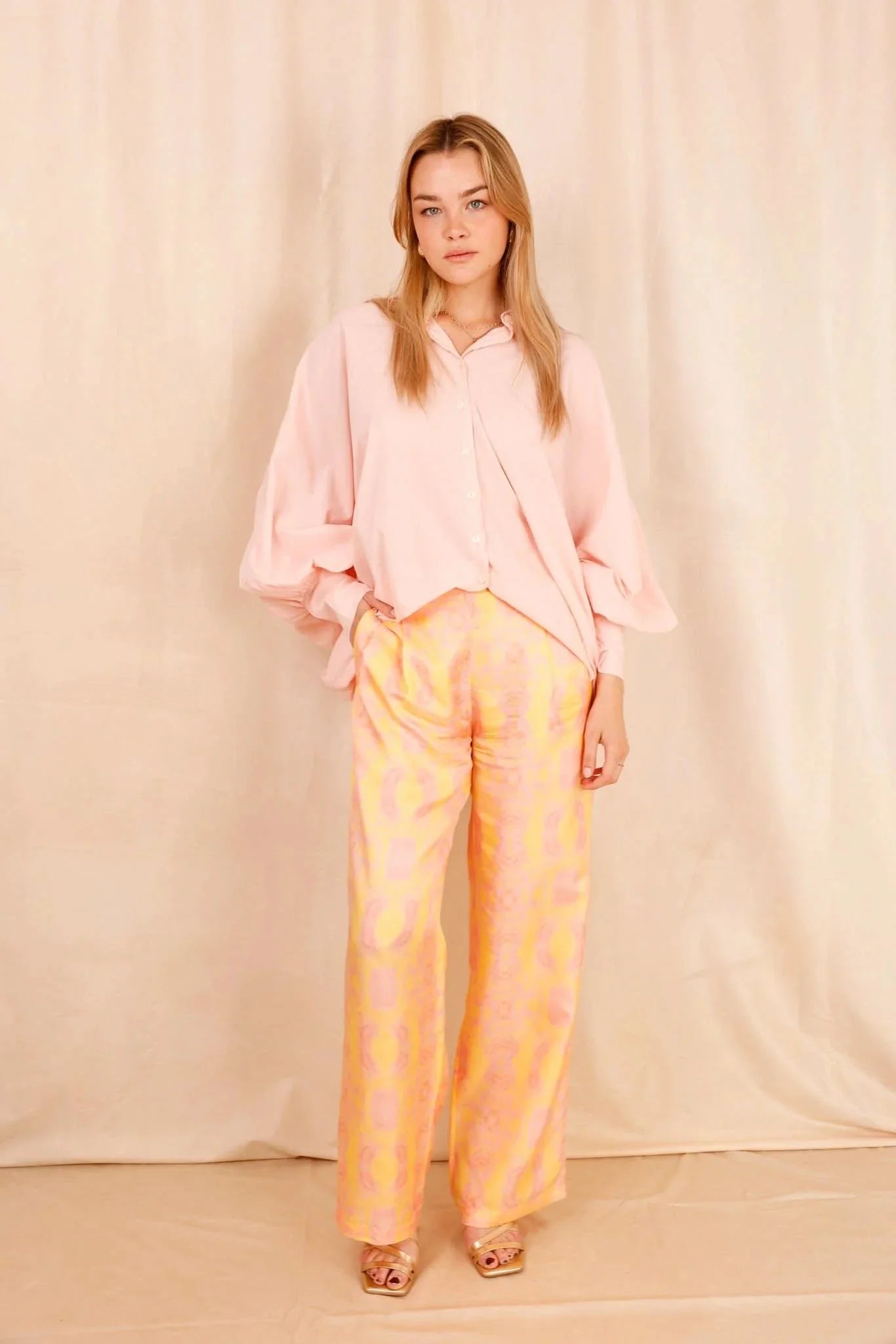Chemise SATCHI - rose quartz - 100 % Voile de coton - HORTENCE