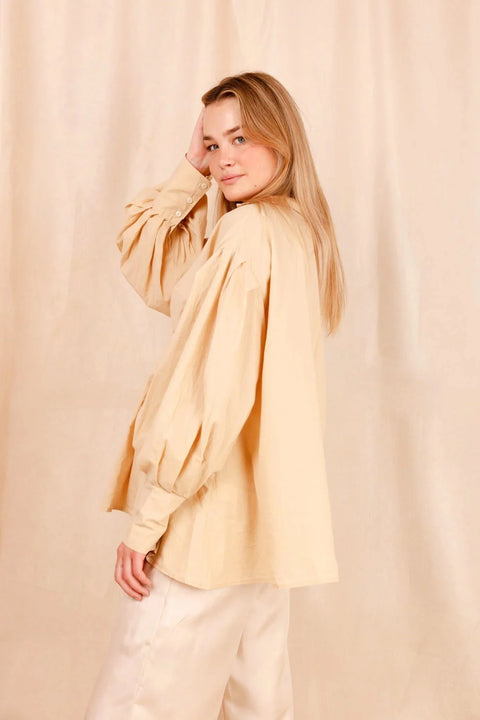 Chemise VAHINA - amande - 100% voile de coton - HORTENCE
