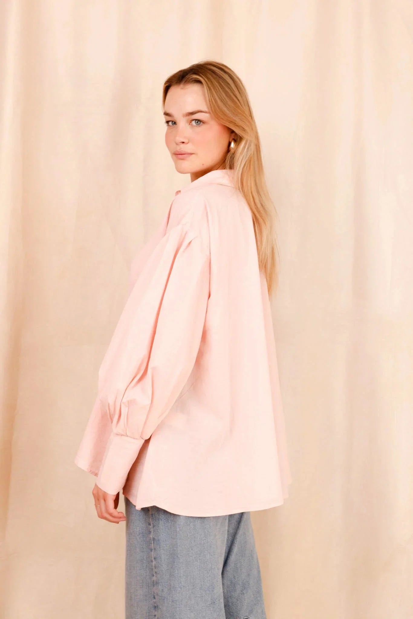 Chemise VAHINA - rose quartz - 100% voile de coton - HORTENCE