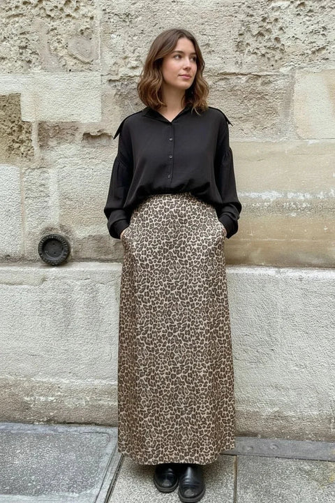 MATHÉA Leopard Skirt - Silk