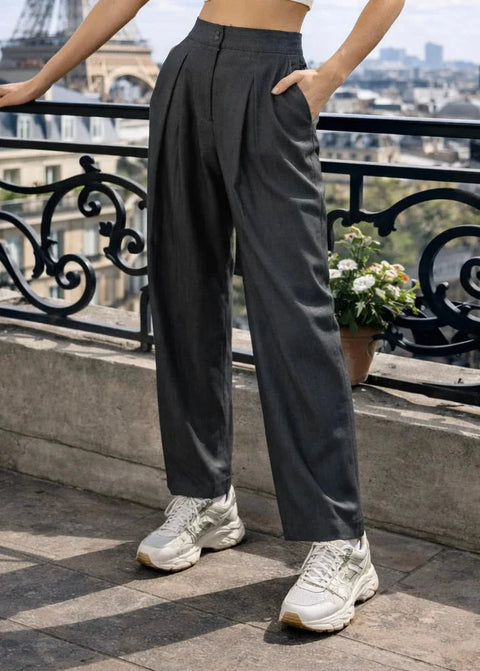 FELIX Grey Trousers - Tencel