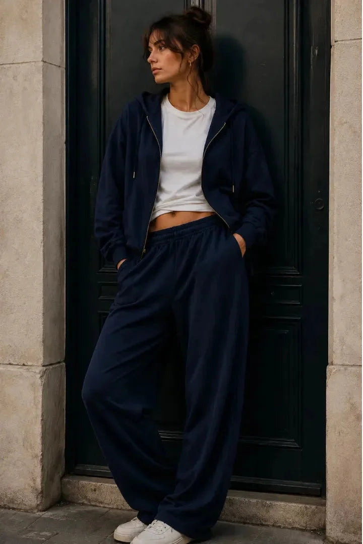 Pantalon Loungewear NOLA Bleu Marine - Coton