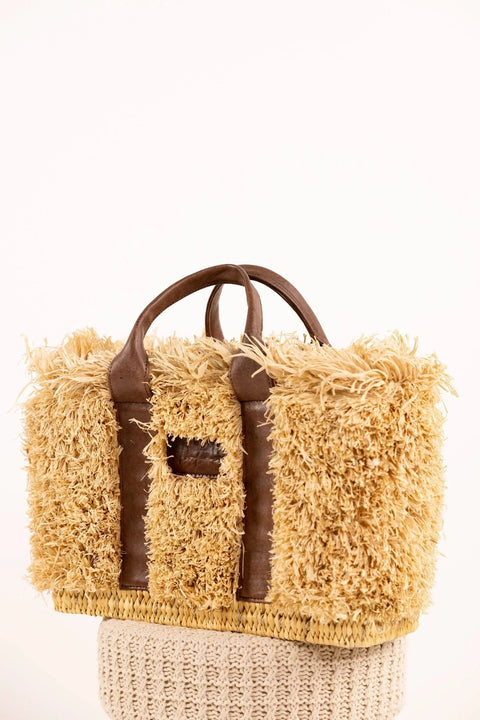 Sac ZOEY Chatain - Raphia