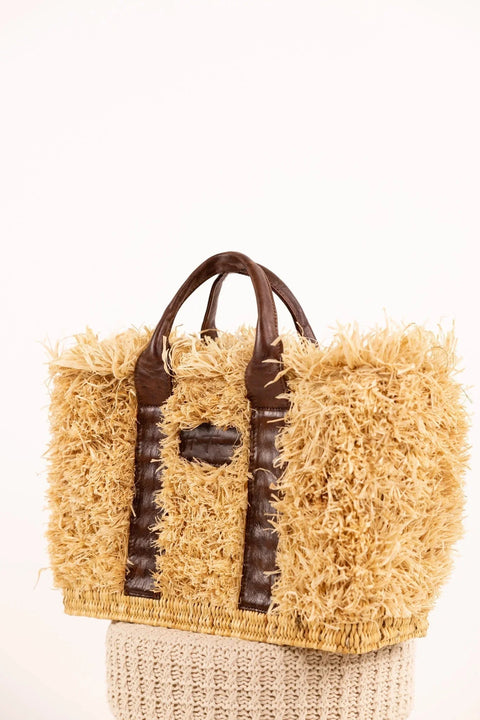 Sac ZOEY Chatain - Raphia