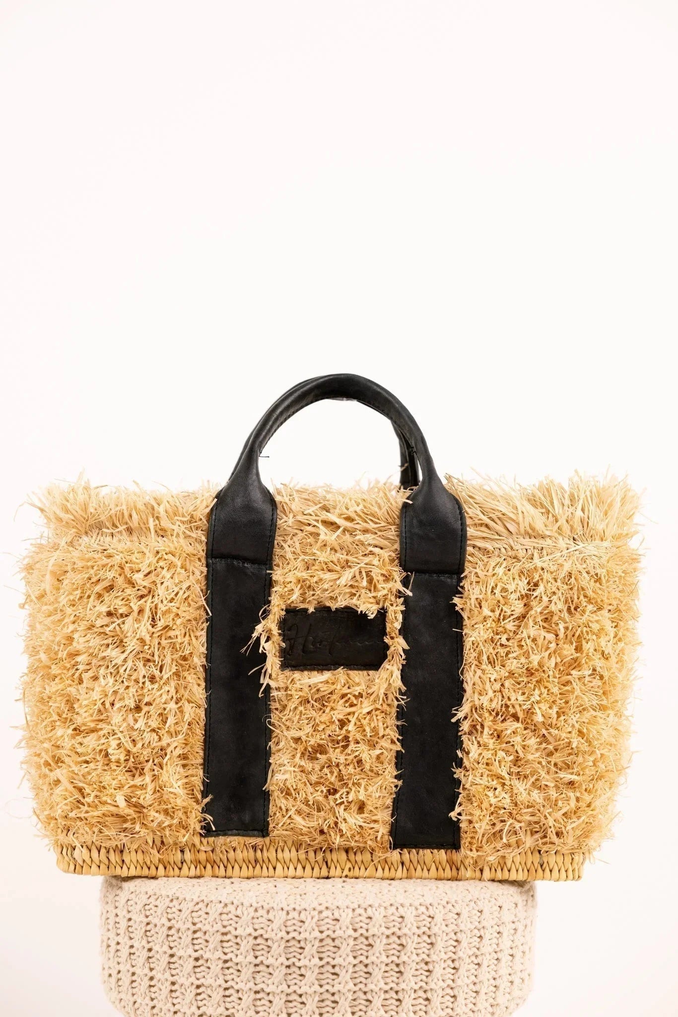 Sac ZOEY Gold - Raphia naturel et cuir