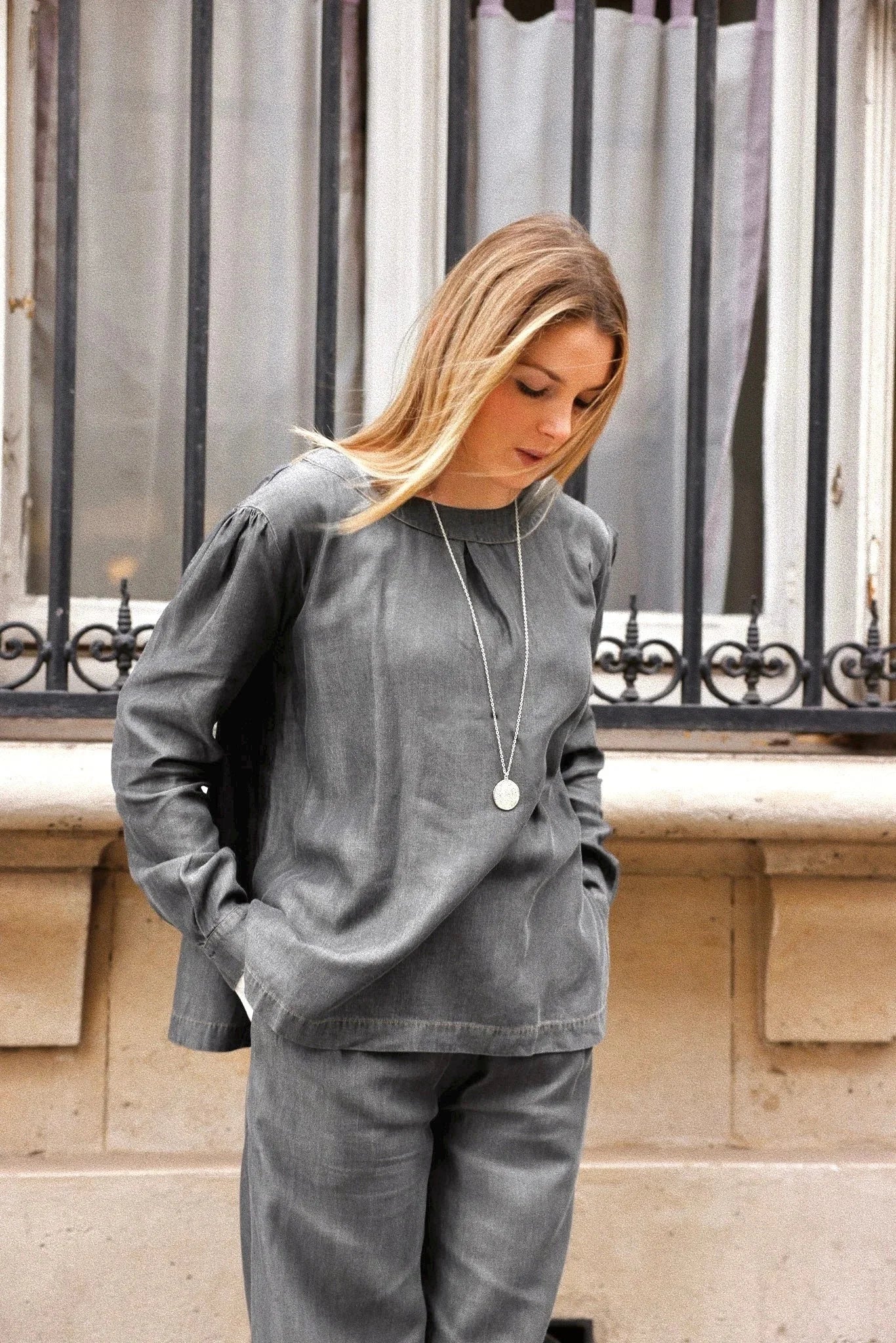 Top GABIN col rond GREYJEANS - HORTENCE