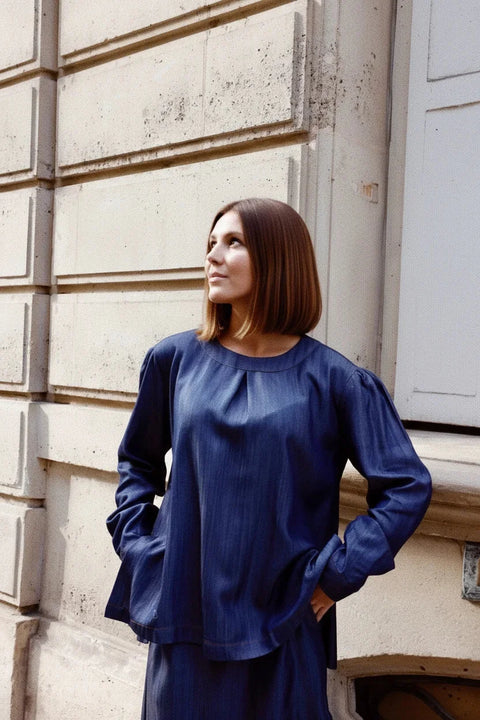 Top GERMAIN Bleu - Tencel