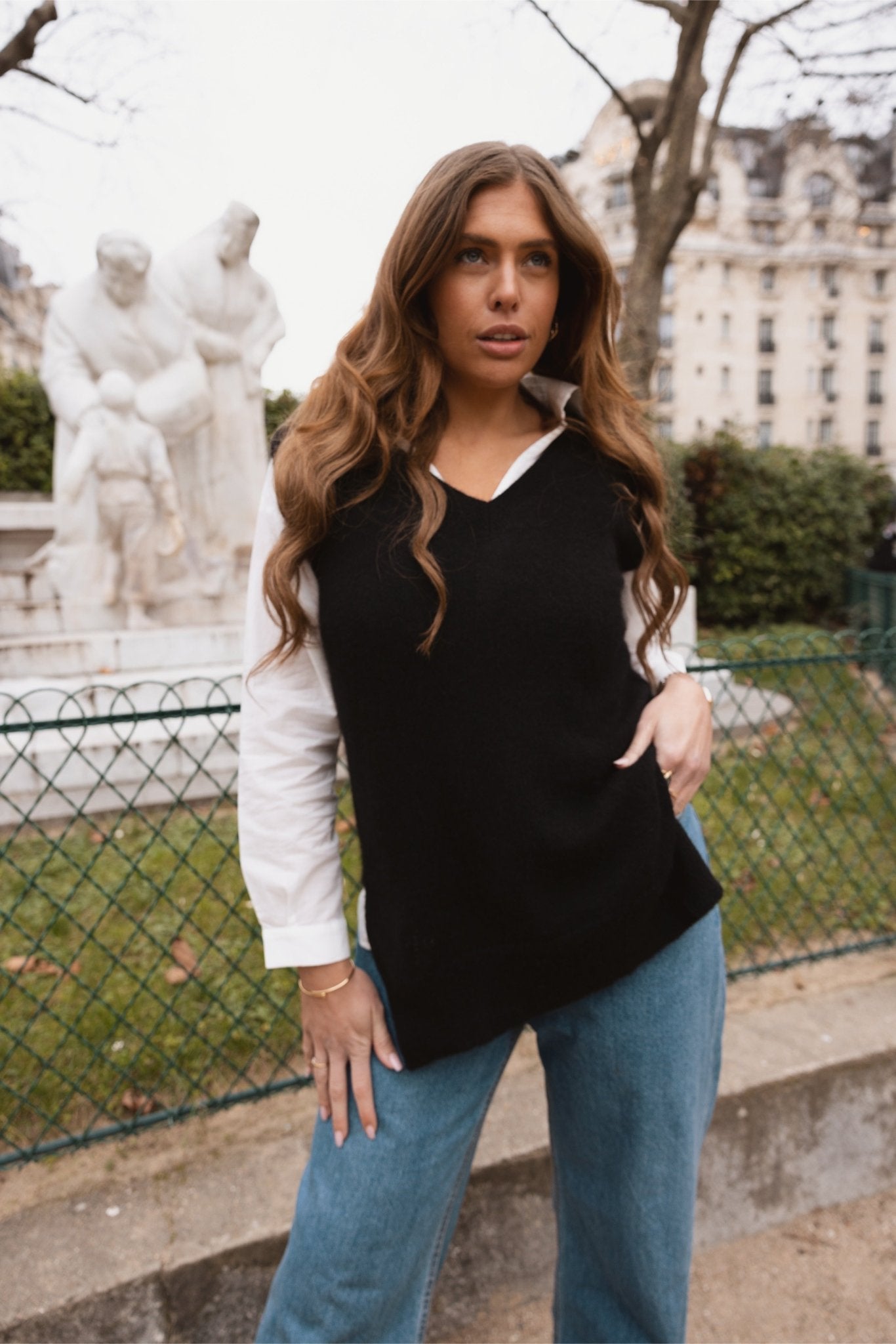 Pull MARCEL - Noir - Baby Alpaga & laine vierge - HORTENCE